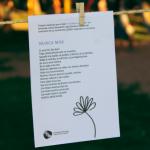 poema colgando de una cuerda