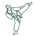 icono de persona haciendo karate