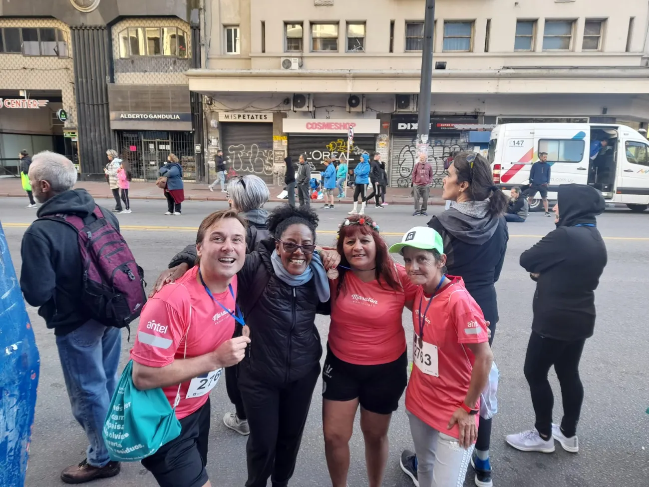 maraton montevideo cuatro personas